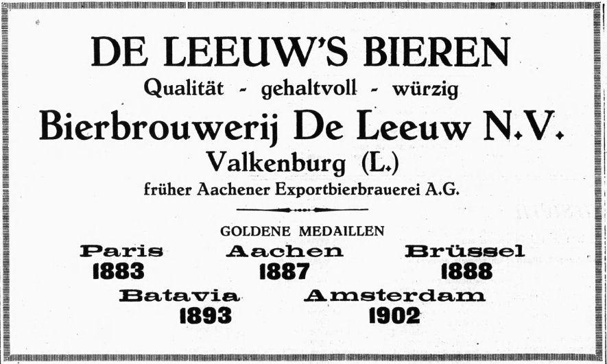 Leeuw bier reclame 1940